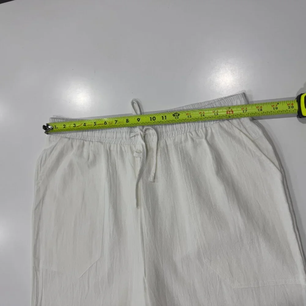 Men's Cotton and Linen Pants NEW, Size 3XL but measurements as L-XL